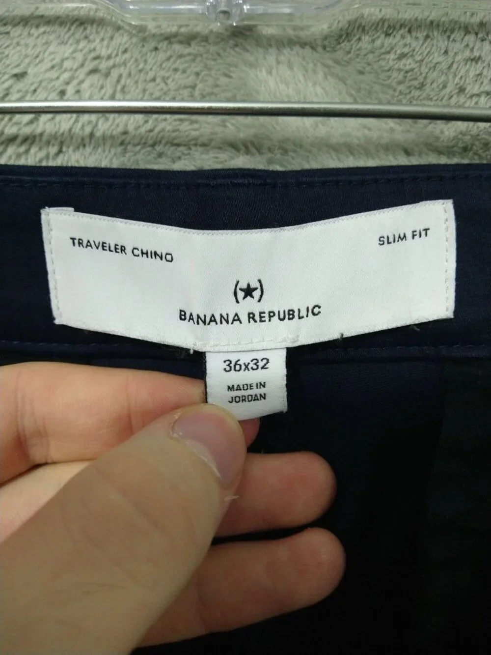 Banana Republic Pants Mens 36x32 Blue Traveler Chino Slim Fit Stretch High Rise